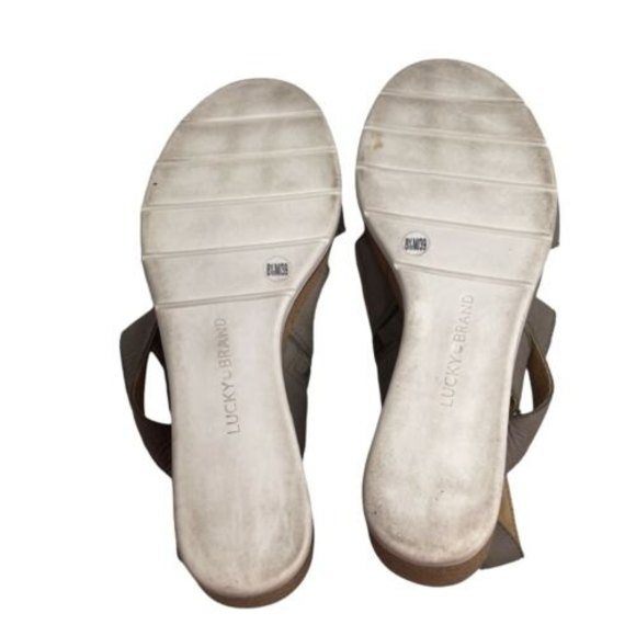 Lucky Brand Women's BYLANNA Wedge Platform Slingback Sandal Driftwood Sz 8.5 a19 - Picture 8 of 8